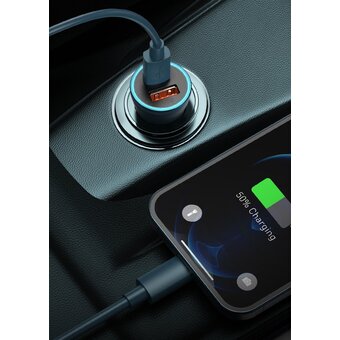  АЗУ Baseus CCJD-A0G Golden Contactor Pro Dual Quick Charger Car Charger U+U 40W gark gray 