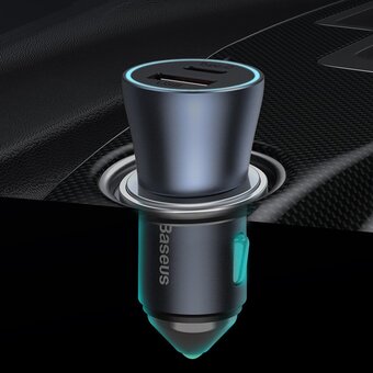  АЗУ Baseus CCJD-A0G Golden Contactor Pro Dual Quick Charger Car Charger U+U 40W gark gray 