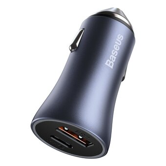  АЗУ Baseus CCJD-A0G Golden Contactor Pro Dual Quick Charger Car Charger U+U 40W gark gray 