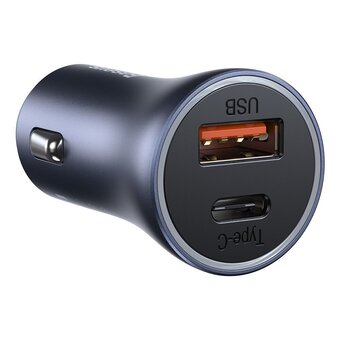  АЗУ Baseus CCJD-A0G Golden Contactor Pro Dual Quick Charger Car Charger U+U 40W gark gray 