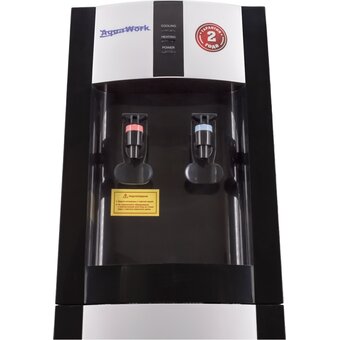  Кулер для воды Aqua Work 16LR (25876) компр.охл, нажим кружкой, Россия, серебристо-черный 