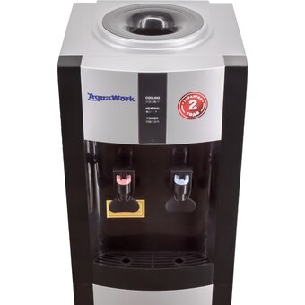  Кулер для воды Aqua Work 16LR (25876) компр.охл, нажим кружкой, Россия, серебристо-черный 
