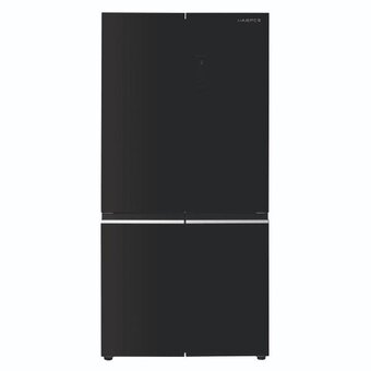  Холодильник Harper RH6966BW черное стекло 