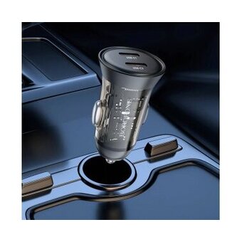  АЗУ BOROFONE BZ26B Discovery PD45W2C car charger set C to iP синий 