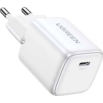  СЗУ Ugreen CD318 (15324) Nexode 20W USB-C PD GaN Fast Charger White 