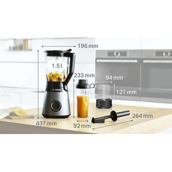  Блендер стационарный Bosch MMB6177S серебристый 