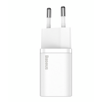  СЗУ Baseus Super Si TZCCSUP-B02 Quick Charger 1C 20W EU Sets Cable Type-C to iP 1m White 
