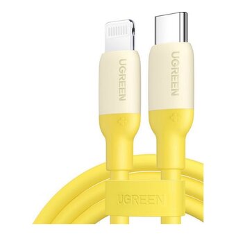  Кабель UGREEN US387 90226 USB-C to Lightning Silicone Cable 1m Yellow 