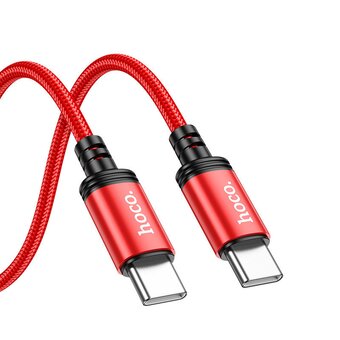  Дата-кабель HOCO X89 Wind 60W charging data cable Type-C +Type-C (без упаковки) красный 