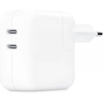  Адаптер Apple A2676 MW2K3ZM/A USB-C 35W 2xUSB от бытовой электросети 