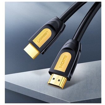  Кабель UGREEN HD101 10170 HDMI Male To Male Round Cable 10m Yellow/Black 