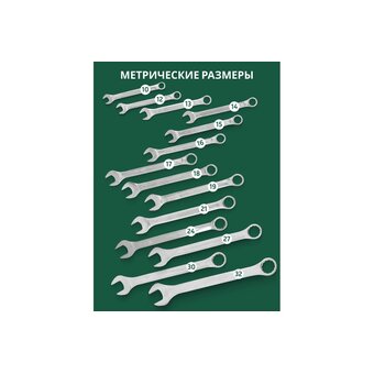  Набор ключей комбинированных Rockforce RF-5141P(905) 14 предметов 