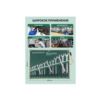  Набор ключей комбинированных Rockforce RF-5141P(905) 14 предметов 