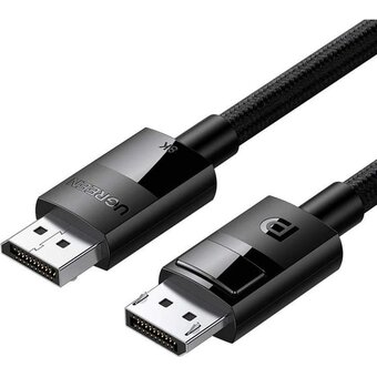  Кабель UGREEN DP114 80394 DP 1.4 Male to Male Plastic Case Braided Cable 5m Black 