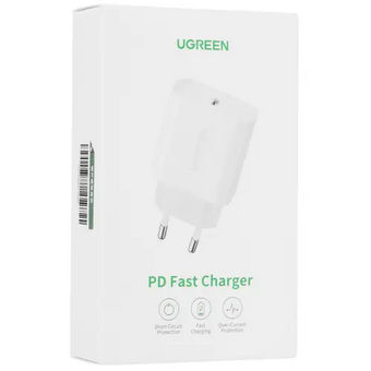  СЗУ Ugreen CD137 (60450) Fast Charging Power Adapter With PD 20W EU white 