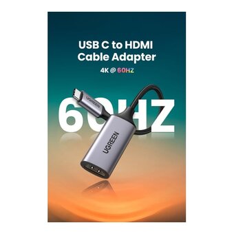  Переходник UGREEN CM297 70444 USB-C to HDMI Adapter gray-black 
