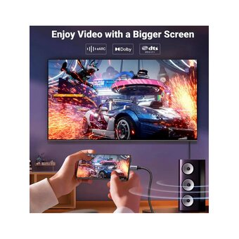  Кабель UGREEN CM556 (25158) USB-C To DP Cable(8K) 2M Silver 