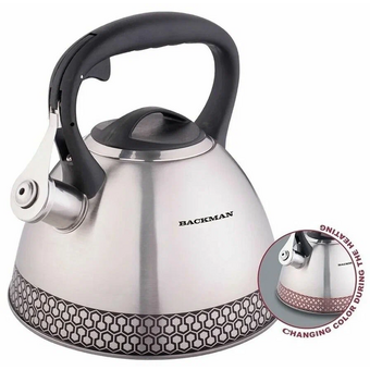  Чайник BACKMAN BM-0708 Cardiff 3,0, нерж 