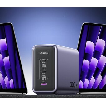  Зарядное устройство Ugreen CD333 (90903B) Nexode 300W 5-Port PD GaN Fast Charger EU Gray 