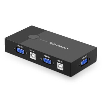  Переключатель UGREEN 30357 2-Port USB KVM Switch Box ABS Case Black 