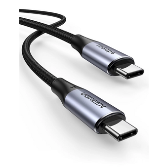  Кабель UGREEN US355 80150 USB-C 3.1 M/M Gen2 5A Cable with Braided 1m Black 
