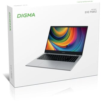  Ноутбук Digma Eve P5852 (DN15N2-ADXW01) 15.6", IPS, Intel N-series N200 1ГГц, 4-ядерный, 16ГБ LPDDR5, 512ГБ SSD, Intel UHD Graphics интегрированное 