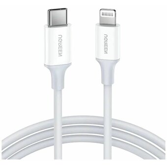  Кабель UGREEN US171 60749 USB-C to Lightning Cable M/M Nickel Plating ABS Shell 2m White 
