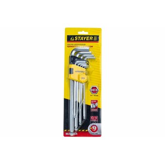  Набор ключей имбусовых STAYER Master 2741-H9-2, HEX 1,5-10мм, 9 пр 