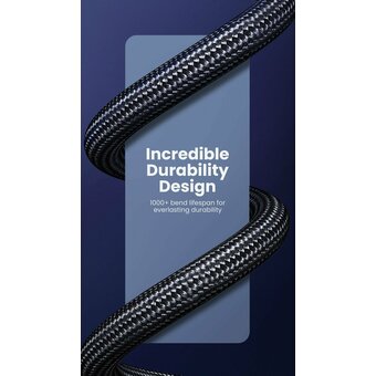  Кабель UGREEN HD140 80405 HDMI 2.1 Male To Male Cable 8K Braided Cable 5m Black 