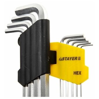  Набор ключей имбусовых STAYER Master 2741-H9-2, HEX 1,5-10мм, 9 пр 