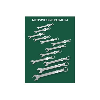  Набор ключей комбинированных Rockforce RF-5121P(906) 8-24мм, 12 предметов 