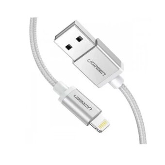  Кабель UGREEN US199 60162 Lightning to USB-A 2.0 Cable 1.5m Silver 