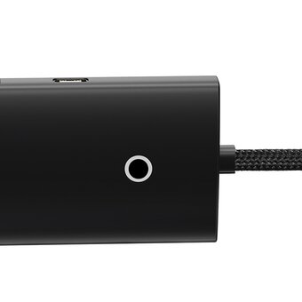  Адаптер/переходник Baseus Lite (WKQX030301) 4-Port Type-C HUB Adapter (Type-C to USB 3.0*4) 25cm Black 