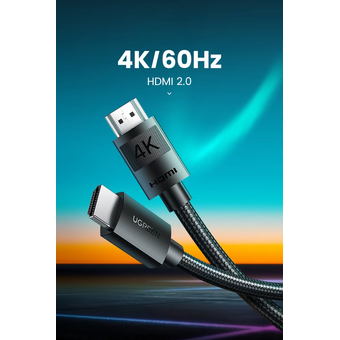  Кабель UGREEN HD119 40103 4K HDMI Cable Male to Male Braided 5m Black 