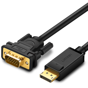  Кабель UGREEN DP105 10247 DP Male to VGA Male Cable 1.5m Black 