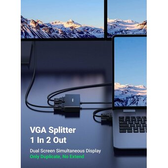  Сплиттер UGREEN 20918 1*2 VGA splitter Black 