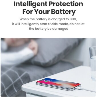  Кабель UGREEN US171 60748 USB-C to Lightning M/M Cable Rubber Shell 1.5m White 
