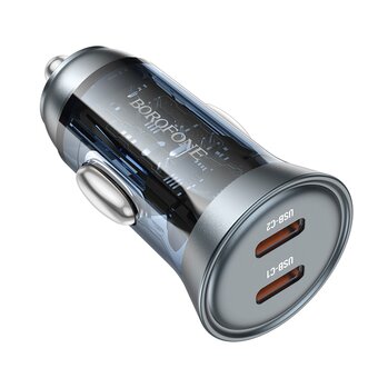  АЗУ BOROFONE BZ26B Discovery PD45W (2C) car charger синий 