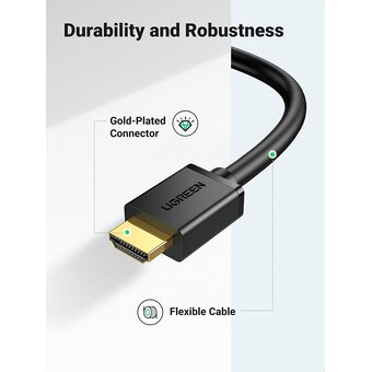  Кабель UGREEN HD106 10137 HDMI to DVI24+1 Cable 5m Black 