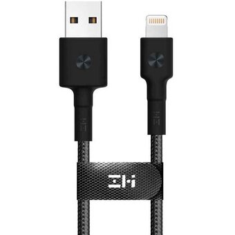  Кабель Xiaomi AL805/AL803 USB/Lightning ZMI MFi 100см 2,4A 12Вт Материал оплетки Braided PP Black 