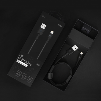  Кабель Xiaomi AL805/AL803 USB/Lightning ZMI MFi 100см 2,4A 12Вт Материал оплетки Braided PP Black 