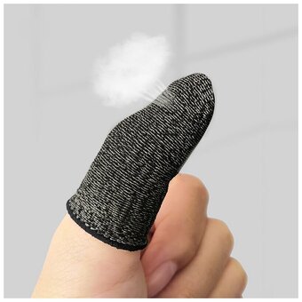  Напальчники для мобильных игр HOCO GM4 Phantom Superconducting fiber mobile game finger cots silver Fiber черный 