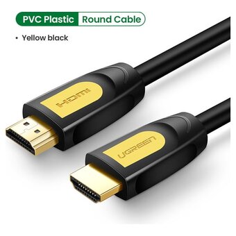  Кабель UGREEN HD101 10167 HDMI Male To Male Round Cable 5m Yellow/Black 