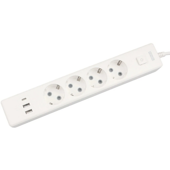  Сетевой удлинитель Power Cube PC-6-2M 1.9м (4 розетки) белый (коробка) 