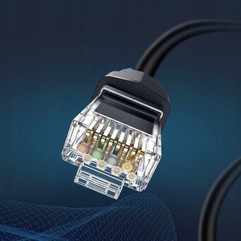  Кабель UGREEN NW121 70172 Cat8 S/FTP Pure Copper Patch Cord 5m Black 