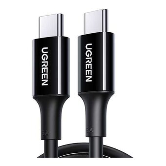  Кабель UGREEN US300 80372 Type-C Male to Type-C Male 2.0 ABS Shell 5A Current 2m Black 