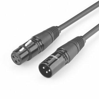  Кабель UGREEN AV130 20712 Cannon Male to Female Microphone Extension Audio Cable 5m Black 