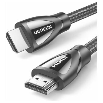  Кабель UGREEN HD140 80404 HDMI 2.1 Male To Male Cable 8K Braided Cable 3m Black 