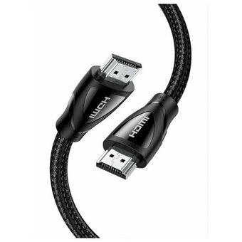  Кабель UGREEN HD140 80404 HDMI 2.1 Male To Male Cable 8K Braided Cable 3m Black 