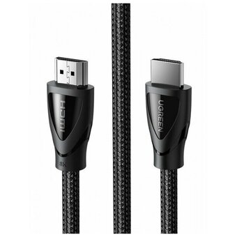  Кабель UGREEN HD140 80404 HDMI 2.1 Male To Male Cable 8K Braided Cable 3m Black 